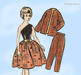1960s Vintage Marian Martin Sewing Pattern 9499 Rare Uncut Barbie Doll Clothes Set