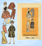 1960s Vintage Marian Martin Sewing Pattern 9499 Rare Uncut Barbie Doll Clothes Set