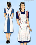 Marian Martin 9540: 1940s Charming Misses WWII Apron Sz SM Vintage Sewing Pattern