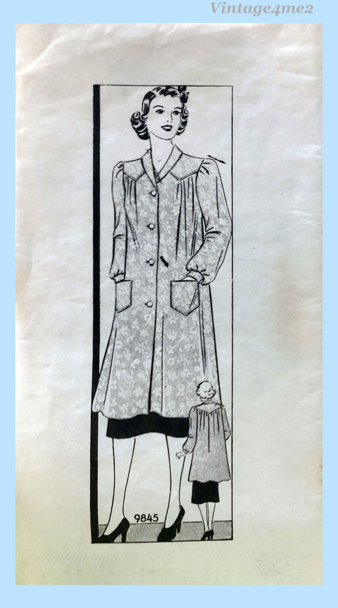 Marian Martin 9845: 1930s Misses Smock Sz Med Vintage Sewing Pattern ...