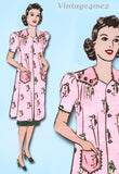 Marian Martin 9845: 1930s Misses Artists Smock Sz 38 Bust Vintage Sewing Pattern