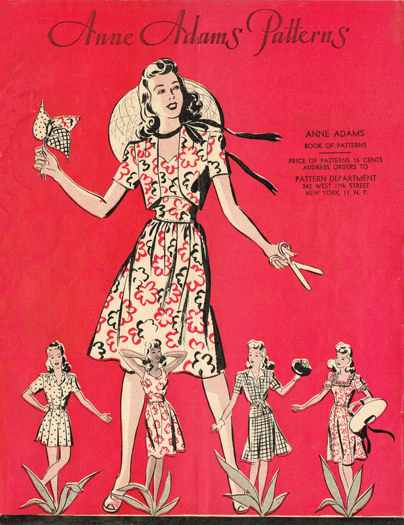 1940s Marian Martin Summer 1943 Mail Order Sewing Pattern Catalog 24 Pg Digital Download