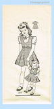1950s Vintage Anne Adams Sewing Pattern 4277 Baby Girls Dress w Matching Doll Sz2