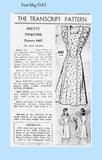 Anne Adams 4407: 1940s Uncut Misses Pinafore Sun Dress Vintage Sewing Pattern