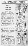 Anne Adams 4407: 1940s Uncut Misses Pinafore Sun Dress Vintage Sewing Pattern