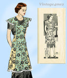 Anne Adams 4474: 1940s Misses Farm Kitchen Apron 32-34B Vintage Sewing Pattern