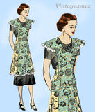 Anne Adams 4474: 1940s Misses Farm Kitchen Apron 32-34B Vintage Sewing Pattern