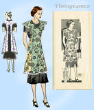 Anne Adams 4474: 1940s Misses Farm Kitchen Apron 32-34B Vintage Sewing Pattern