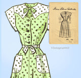 Anne Adams 4523: 1940s Misses Keyhole Dress Size 38 Bust Vintage Sewing Pattern