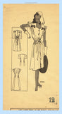 1940s Vintage Anne Adams Pattern 4544 Uncut Misses Easy Dress Sz 30 Bust