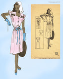 1940s Vintage Anne Adams Pattern 4544 Uncut Misses Easy Dress Sz 30 Bust