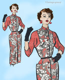 1950s Vintage Anne Adams Pattern 4560 Stylish Misses Slender Dress Sz 34 B