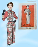 1950s Vintage Anne Adams Pattern 4560 Stylish Misses Slender Dress Sz 34 B