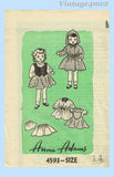 1950s Original Vintage Anne Adams Sewing Pattern 4593 14inch Doll Clothes Set