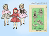 1950s Original Vintage Anne Adams Sewing Pattern 4593 14inch Doll Clothes Set