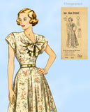 1940s Vintage Anne Adams Sewing Pattern 4605 Lovely Uncut Misses Dress 36 B