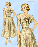 1940s Vintage Anne Adams Sewing Pattern 4605 Lovely Uncut Misses Dress 36 B