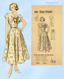 1940s Vintage Anne Adams Sewing Pattern 4605 Lovely Uncut Misses Dress 36 B