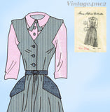 Anne Adams 4616: 1940s Uncut Misses Jumper & Blouse Sz 34 B Vintage Sewing Pattern
