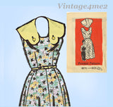 Anne Adams 4674: 1960s Misses Sun Dress w Collar Sz 43 B Vintage Sewing Pattern