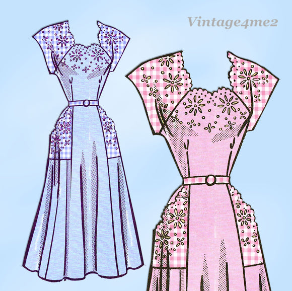 1950s Vintage Anne Adams Sewing Pattern 4684 Plus Size Ladies Dress Sz 42 B