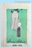 1950s Vintage Anne Adams Pattern 4686 Stylish Misses Wrap Around Skirt 26 Waist