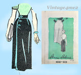 1950s Vintage Anne Adams Pattern 4686 Stylish Misses Wrap Around Skirt 26 Waist