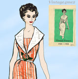 1960s Vintage Anne Adams Sewing Pattern 4704 Chic Misses Slender Dress Sz 41 B