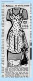 Anne Adams 4743: 1940s Cute Misses Full Bib Apron Sz LRG Vintage Sewing Pattern