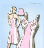 1940s Vintage Anne Adams Sewing Pattern 4744 Misses Bra Top Slip & Tap Panties 36B