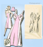 1940s Vintage Anne Adams Sewing Pattern 4744 Misses Bra Top Slip & Tap Panties 36B