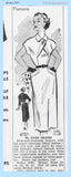 1950s Vintage Anne Adams Sewing Pattern 4751 Uncut Misses Slender Dress Sz 32 Bust