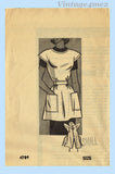 1950s Original Vintage Anne Adams Pattern 4784 Misses Smock Apron Sz 30 to 32 B
