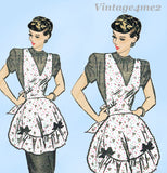 Anne Adams 4784: 1940s Uncut Misses Full Bib Apron Sz SM Vintage Sewing Pattern