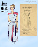 1940s Vintage Anne Adams Pattern 4795 Stunning Misses Street Dress Sz 38 Bust