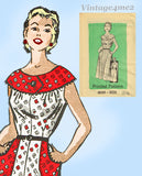 1950s Vintage Anne Adams Sewing Pattern 4869 Uncut Misses House Dress Size 39 B