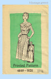 1950s Vintage Anne Adams Sewing Pattern 4869 Uncut Misses House Dress Size 39 B
