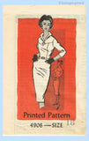 1950s Original Vintage Anne Adams Pattern 4906 Rockabilly Wiggle Dress UNCUT 38B