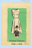 1960s Vintage Anne Adams Sewing Pattern 4946 Uncut Plus Size Dress 45 Bust
