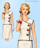 Anne Adams 4969: 1960s Plus Size 2 Piece Dress 42 Bust Vintage Sewing Pattern