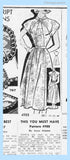 1950s Vintage Anne Adams Sewing Pattern 4988 Misses Keyhole Dress Sz 32 B