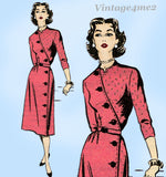 1950s Vintage Anne Adams Sewing Pattern A515 Uncut Misses Designer Dress 32 B
