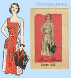1950s Vintage Anne Adams Sewing Pattern R-4688 Chic Misses Sun Dress Sz 34 B