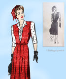 1940s Vintage Anne Adams Pattern T-4685: Classic WWII Misses Jumper Sz 36 Bust