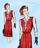 1940s Vintage Anne Adams Pattern T-4685: Classic WWII Misses Jumper Sz 36 Bust
