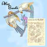 1930s Vintage Alice Brooks Embroidery Transfer 5467 Uncut Parrot Panel ORIGINAL