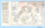1930s Vintage Alice Brooks Embroidery Transfer 5467 Uncut Parrot Panel ORIGINAL