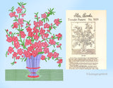1930s Vintage Alice Brooks Embroidery Transfer 5829 Uncut Apple Blossoms in Vase