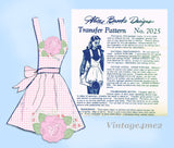 Alice Brooks 7025: 1940s Uncut Misses Embroidered Apron Vintage Sewing Pattern