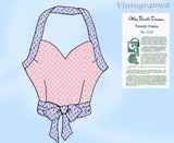 Alice Brooks 7229: 1950s Uncut Misses Halter Top Sz 32-38 B Vintage Sewing Pattern